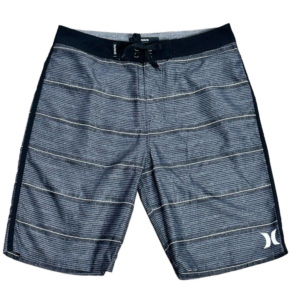 Hurley Shoreline Board Shorts Boys Black Gray Size 16/28 NWOT